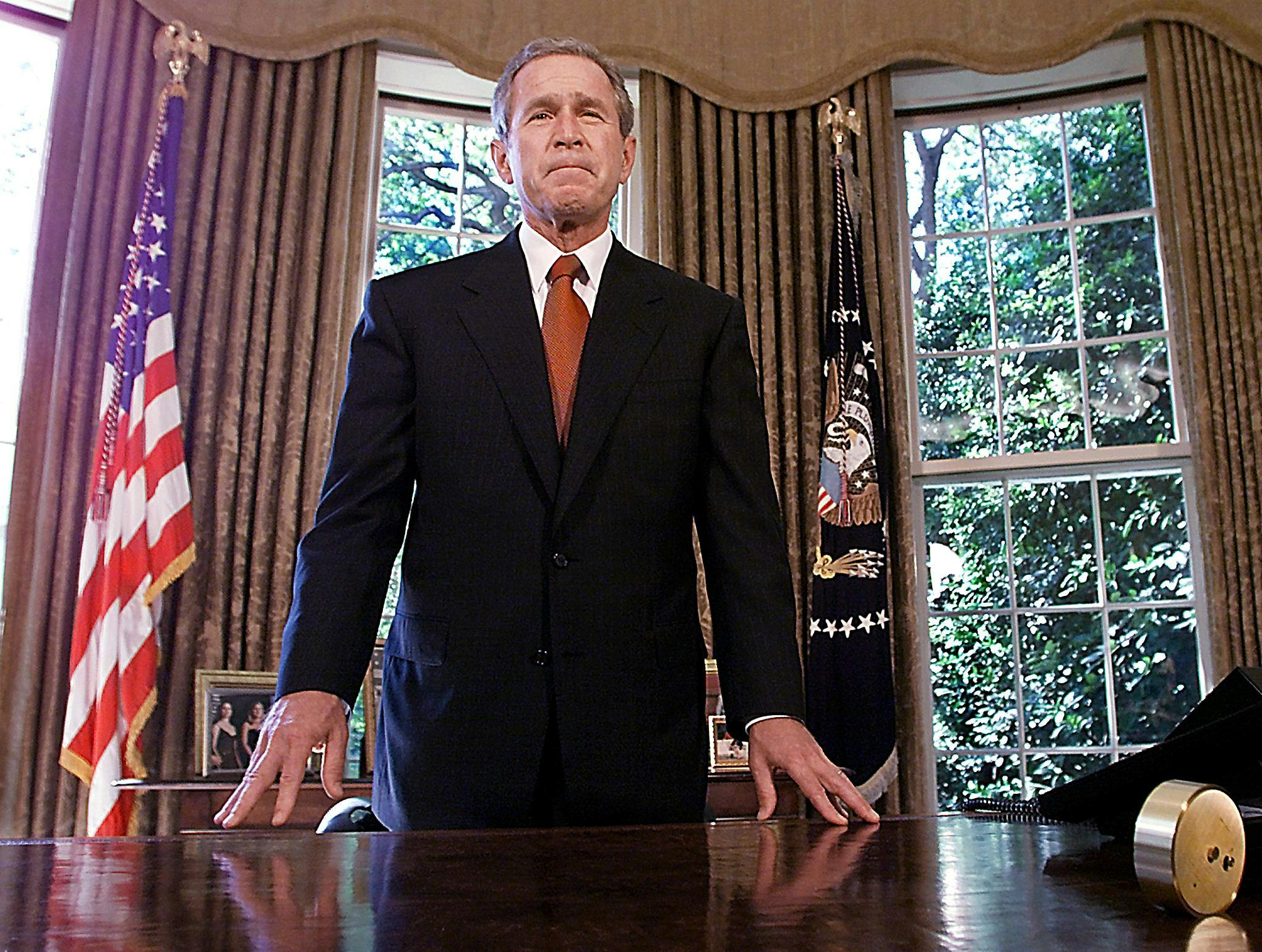 President George W. Bush in the Oval Office in September 2001