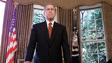 President George W. Bush in the Oval Office in September 2001