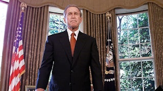 President George W. Bush in the Oval Office in September 2001