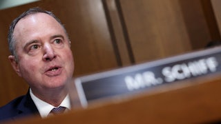 Senator Adam Schiff speaks during a hearing