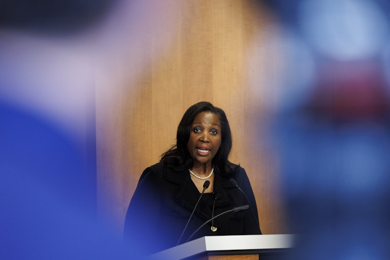 Lisa Cook, governor of the U.S. Federal Reserve, speaks at the Peterson Institute For International Economics.