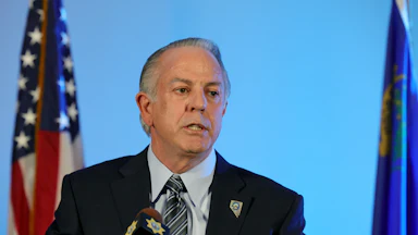 Nevada Governor Joe Lombardo at a press conference