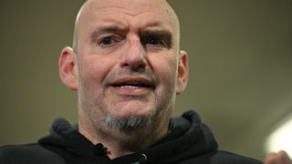 Senator John Fetterman speaks to reporters