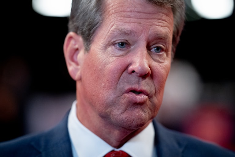 Georgia Governor Brian Kemp speaking