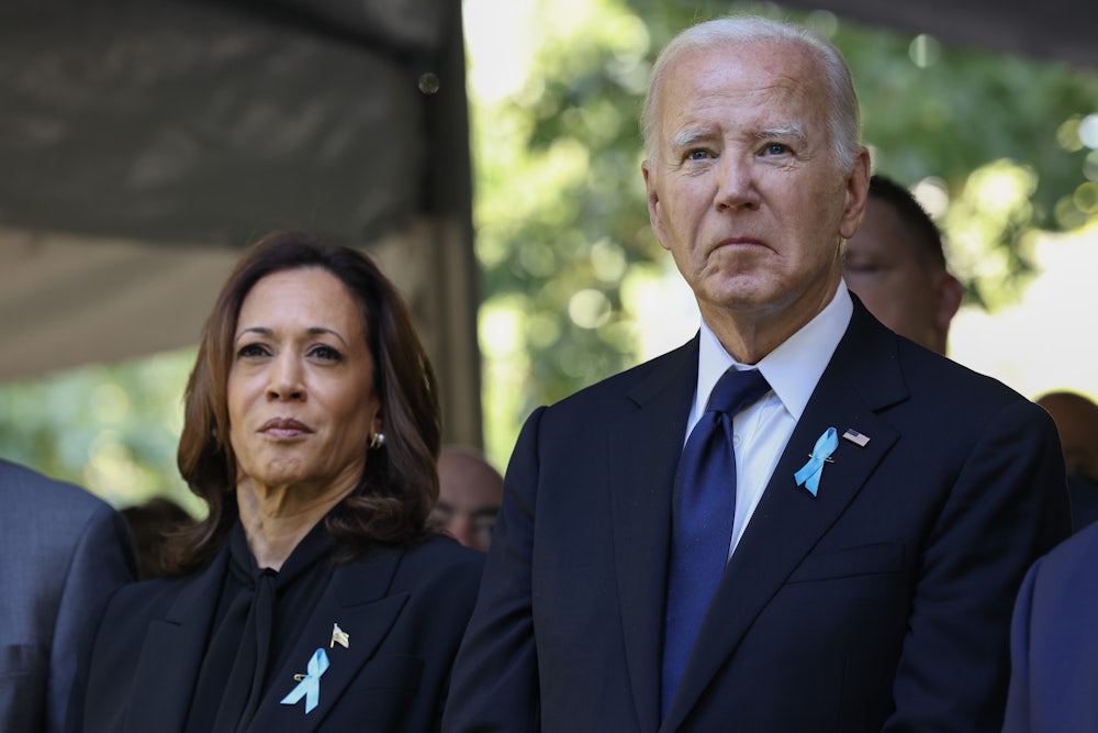 Kamala Harris and Joe Biden join family and friends at Ground Zero honoring the lives of those lost on the 23rd anniversary of the terror attacks of September 11, 2001.
