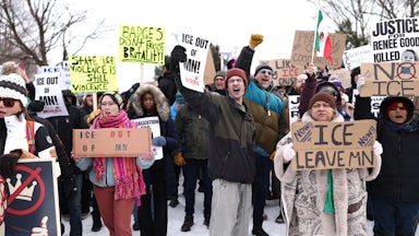 A protest against ICE after the fatal shooting of Renee Good in Minneapolis