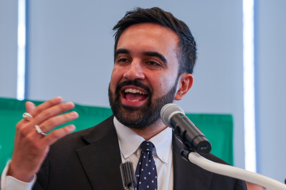 Democratic socialist candidate Zohran Mamdani in New York City on July 15, 2025.