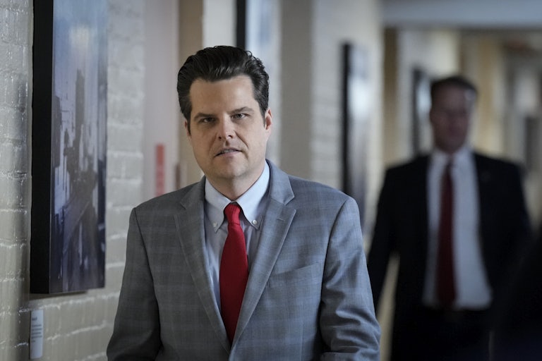Matt Gaetz walks in the Capitol