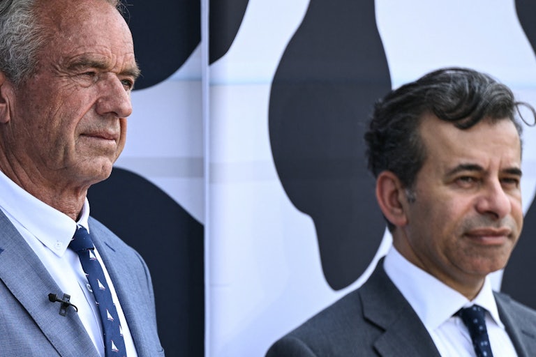 Health and Human Services Secretary Robert F. Kennedy Jr. and FDA Commissioner Marty Makary stand next to each other