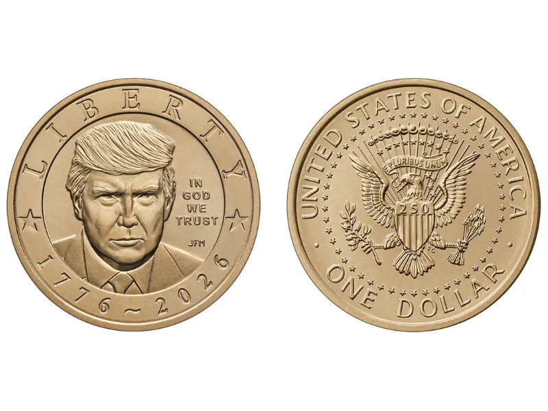 Trump $1 coin mock-up