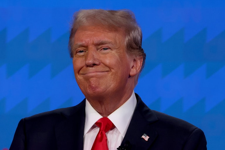 Donald Trump smiles weirdly