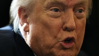 Donald Trump speaks vehemently