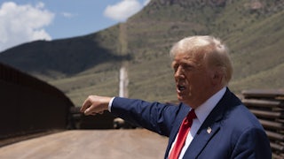 Trump at the U.S.-Mexico border in Arizona