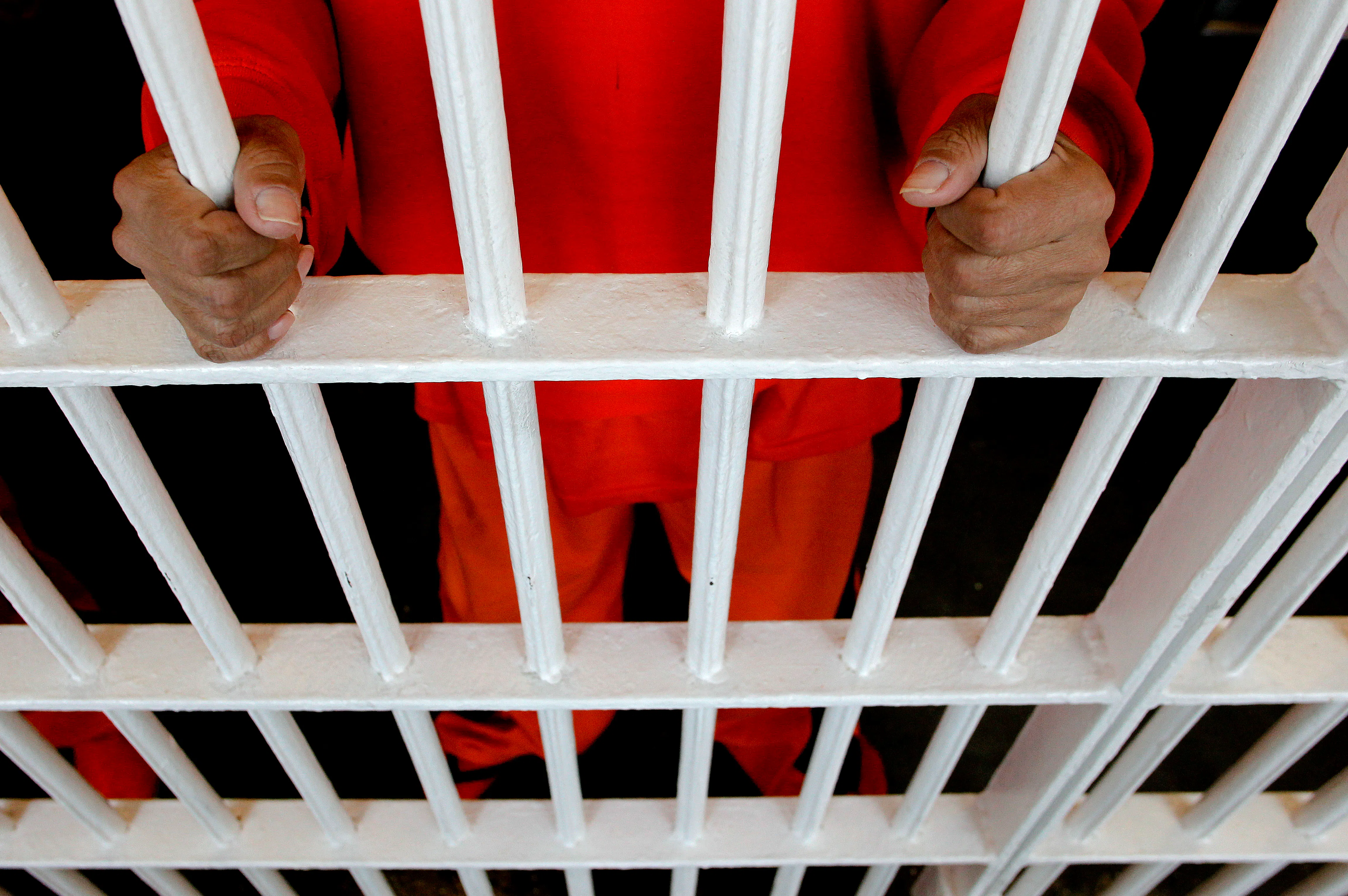 An inmate inside a cell