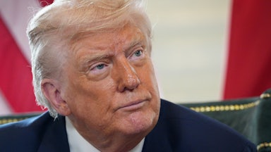 Trump scowls