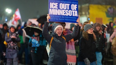 People protest ICE's presence in Minnesota after an agent shot dead a woman in Minneapolis