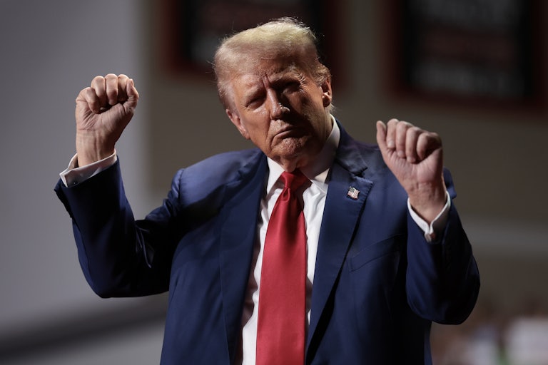 Donald Trump doing his weird signature dance