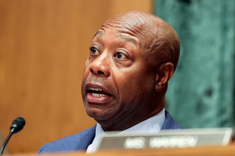 Tim Scott speaks during a Senate committee hearing