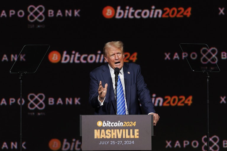 Donald Trump speaks at the Bitcoin 2024 conference