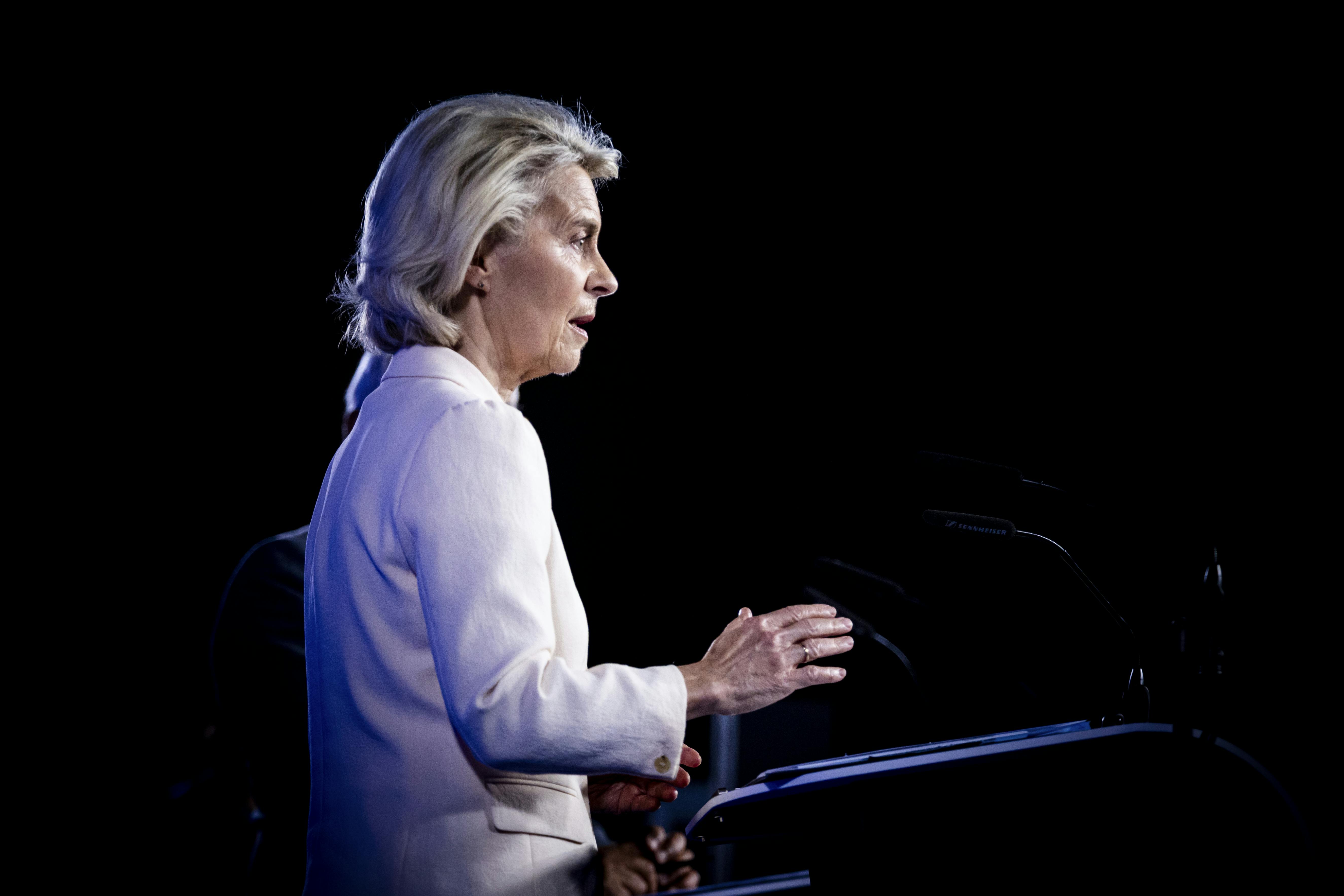 President of the European Commission Ursula von der Leyen holds a press conference 