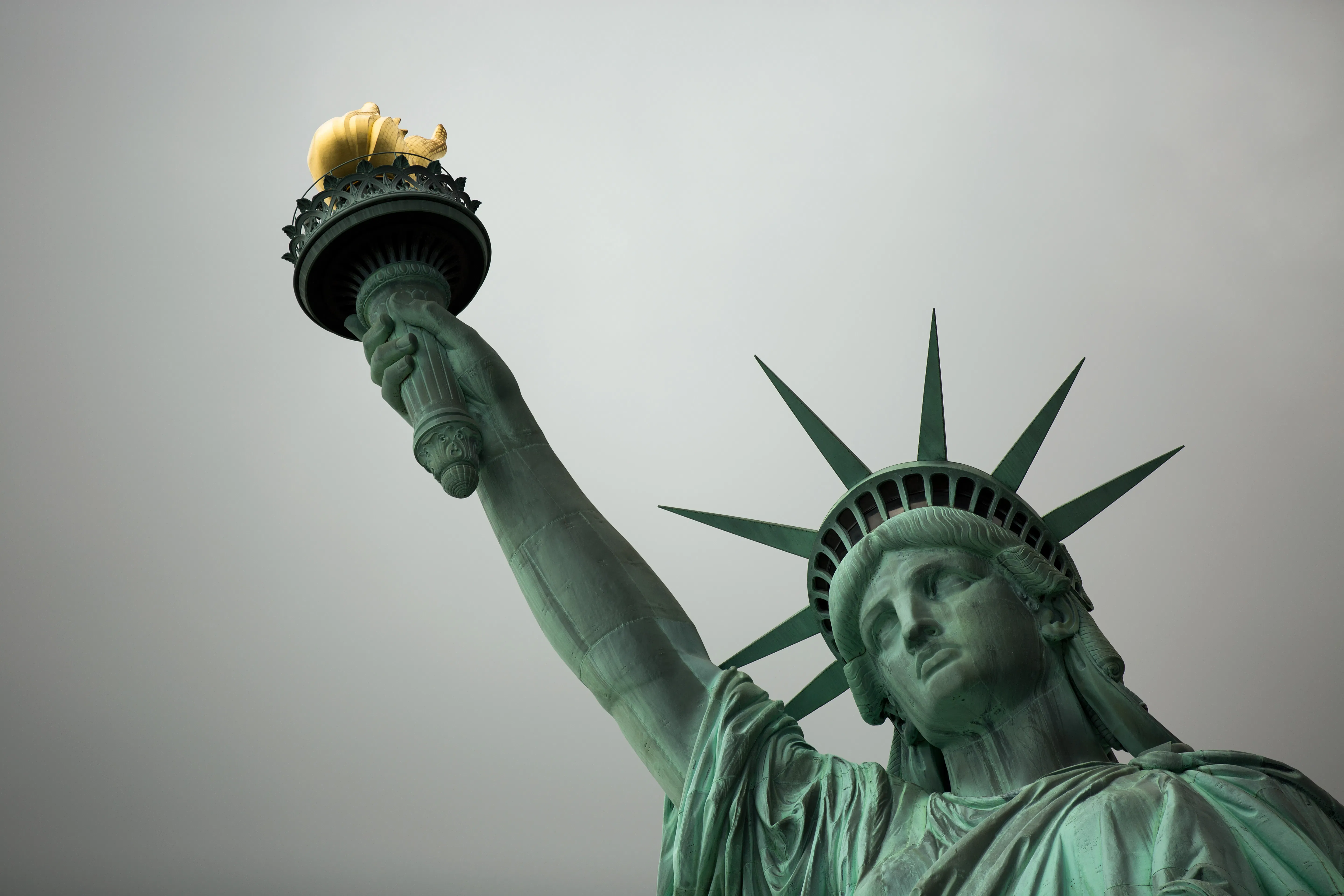 A view of the Statue of Liberty, August 8, 2017 in New York City.