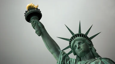 A view of the Statue of Liberty, August 8, 2017 in New York City.