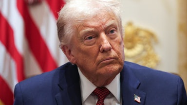 Donald Trump stares off into space