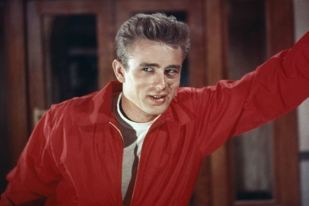 American actor James Dean on the set of Rebel Without a Cause.
