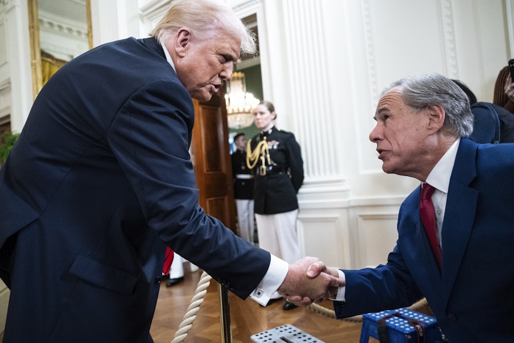 Trump with Texas Governor Greg Abbott