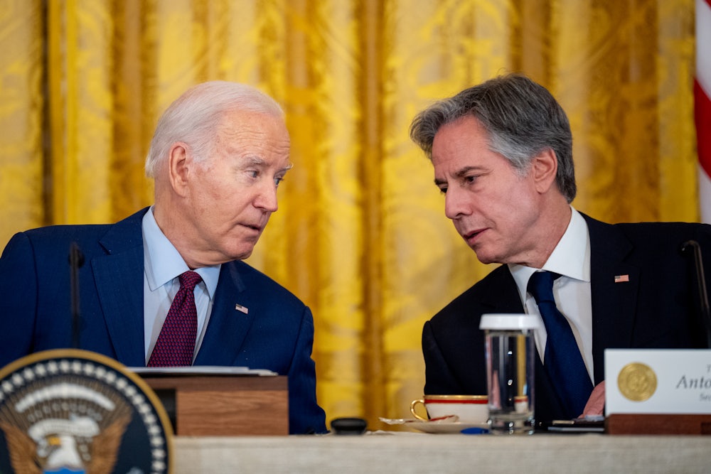 Biden and Secretary of State Antony Blinken at the White House in April