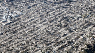 Block after block of homes lie in ashes from the Palisades fire.