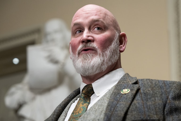 Representative Derrick Van Orden speaks in the Capitol