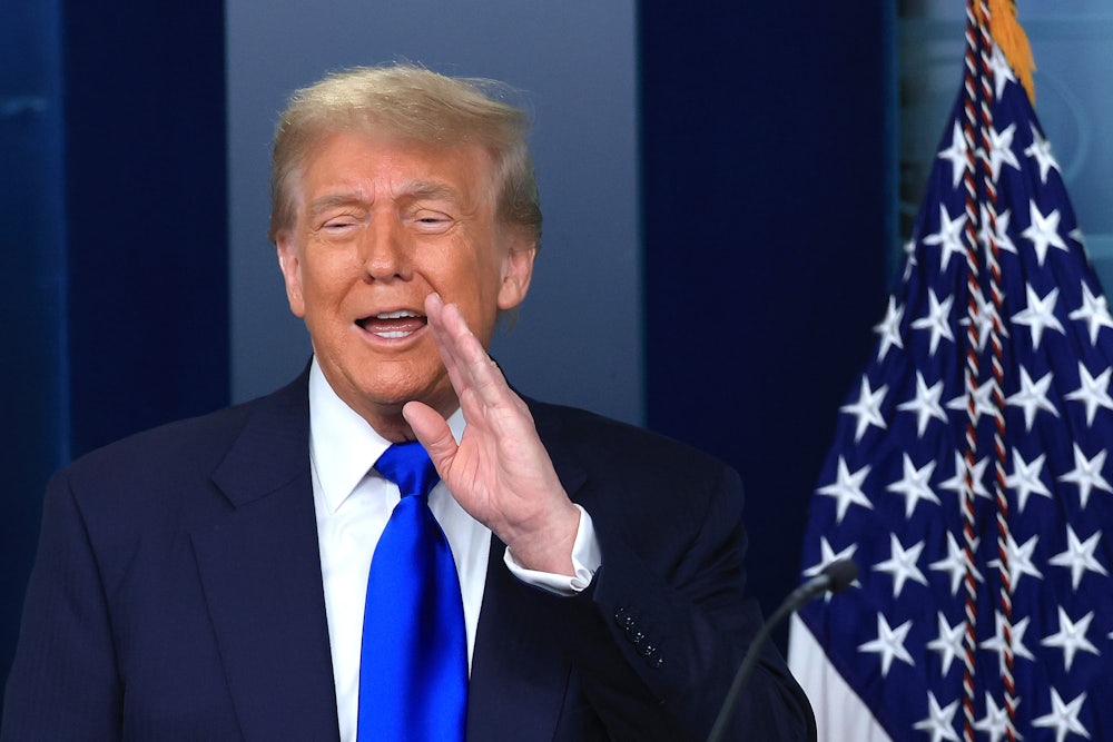 Trump at a press conference