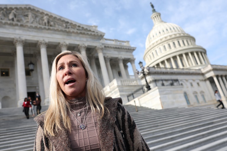 Marjorie Taylor Greene outside the Capitol