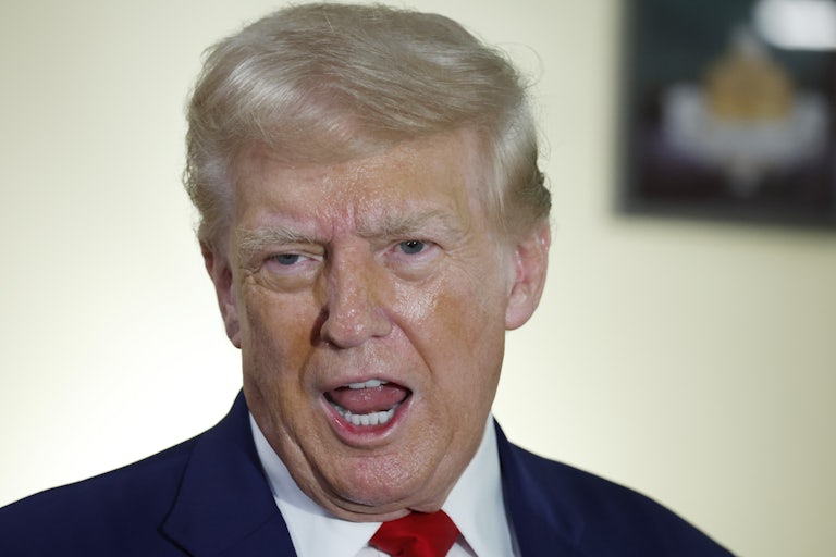 Trump with mouth agape