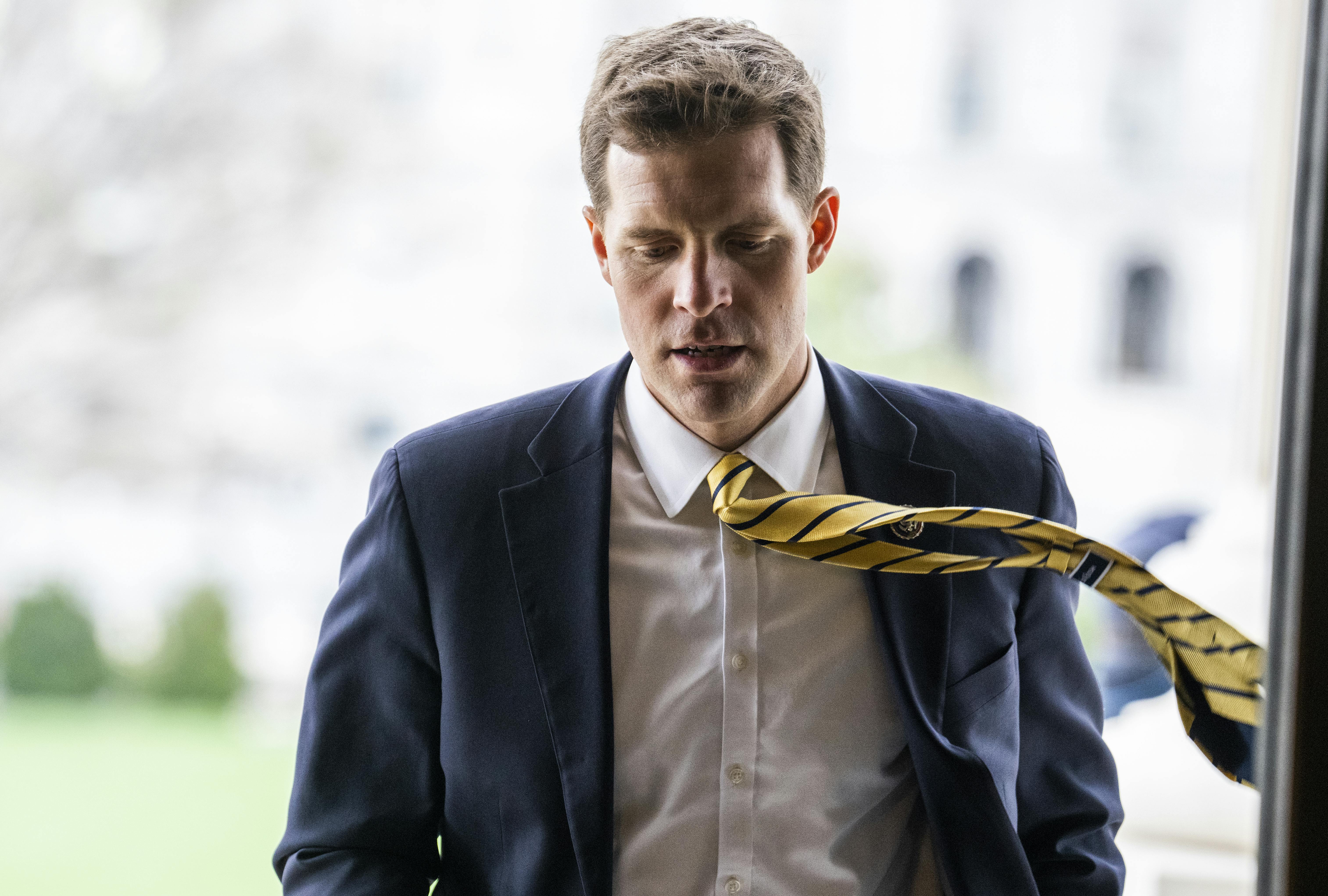Rep. Conor Lamb arriving to the U.S. Capitol 