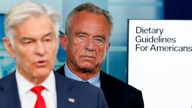 RFK Jr. looks on as Dr. Oz speaks