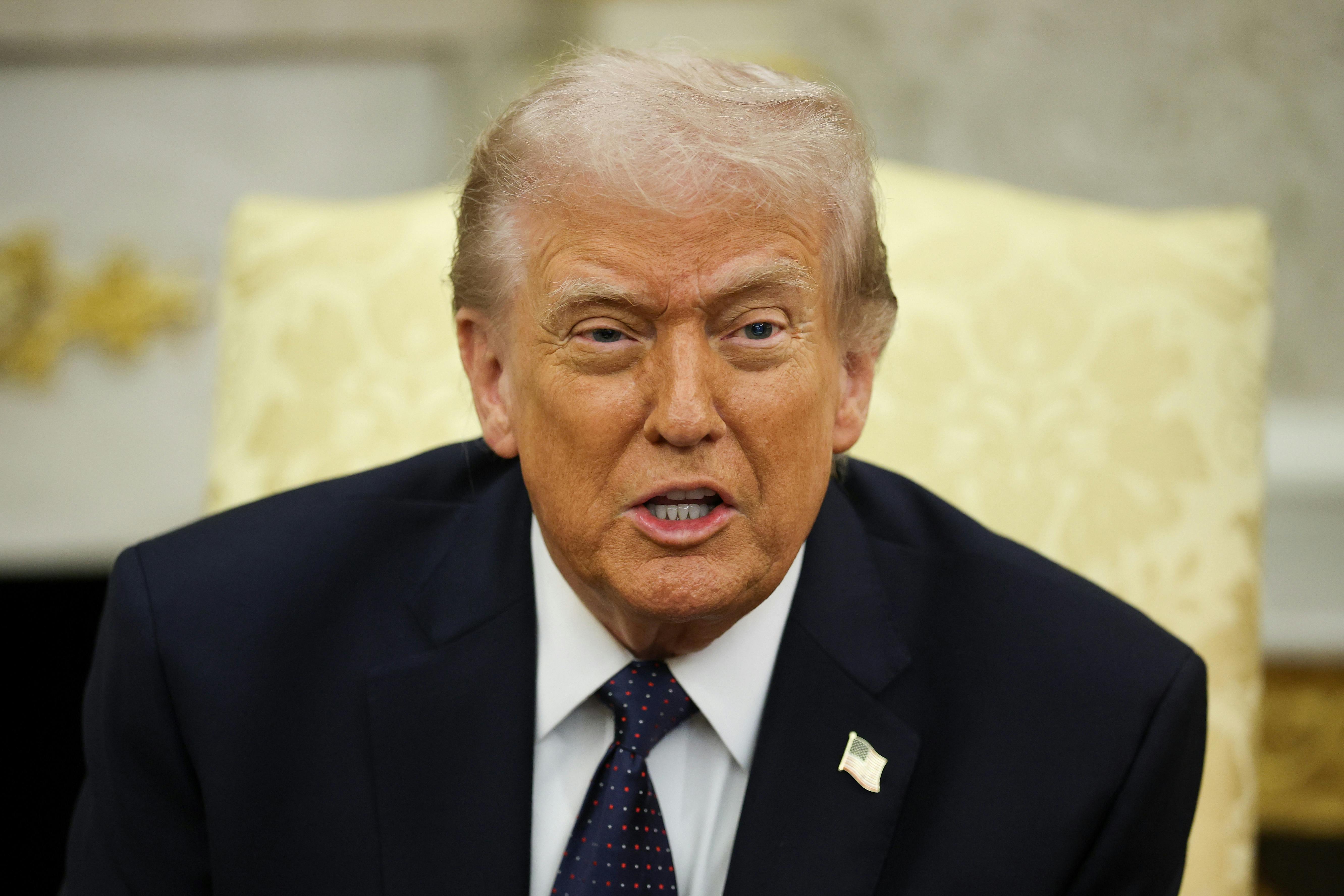 Donald Trump in the Oval Office of the White House