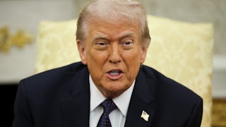 Donald Trump in the Oval Office of the White House