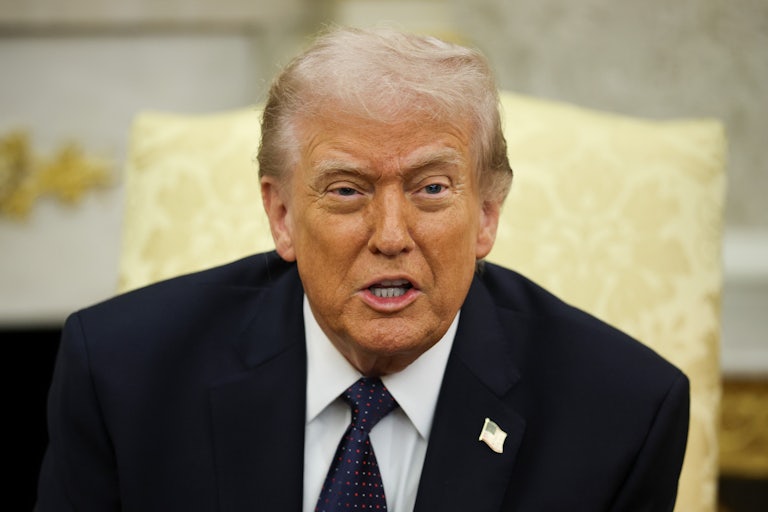 Donald Trump in the Oval Office of the White House