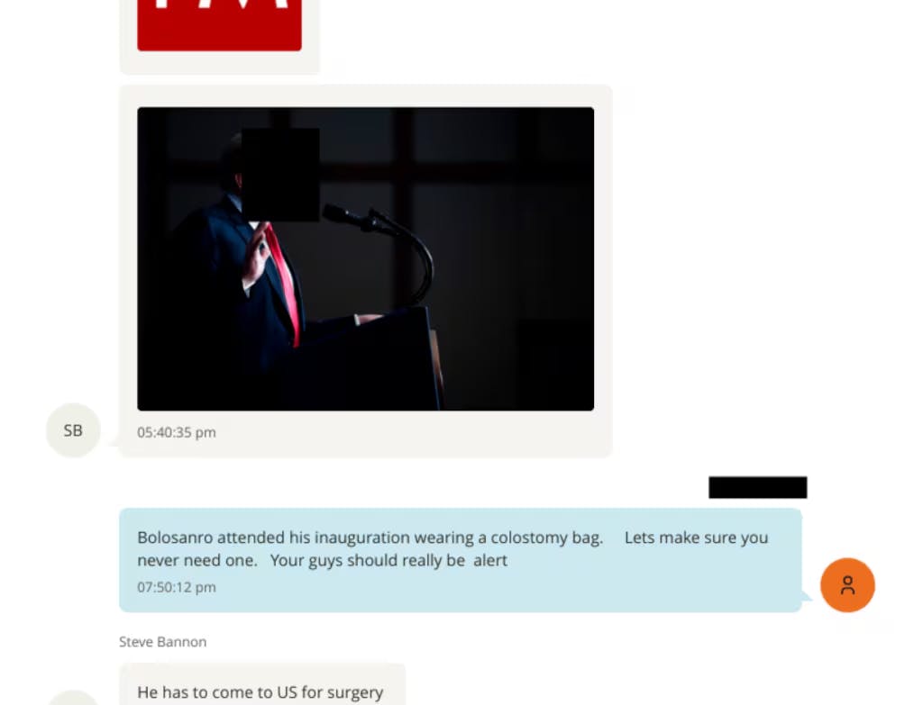 Bannon texts with Jeffrey Epstein