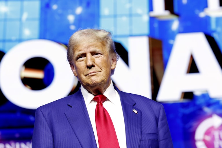 Donald Trump smiles