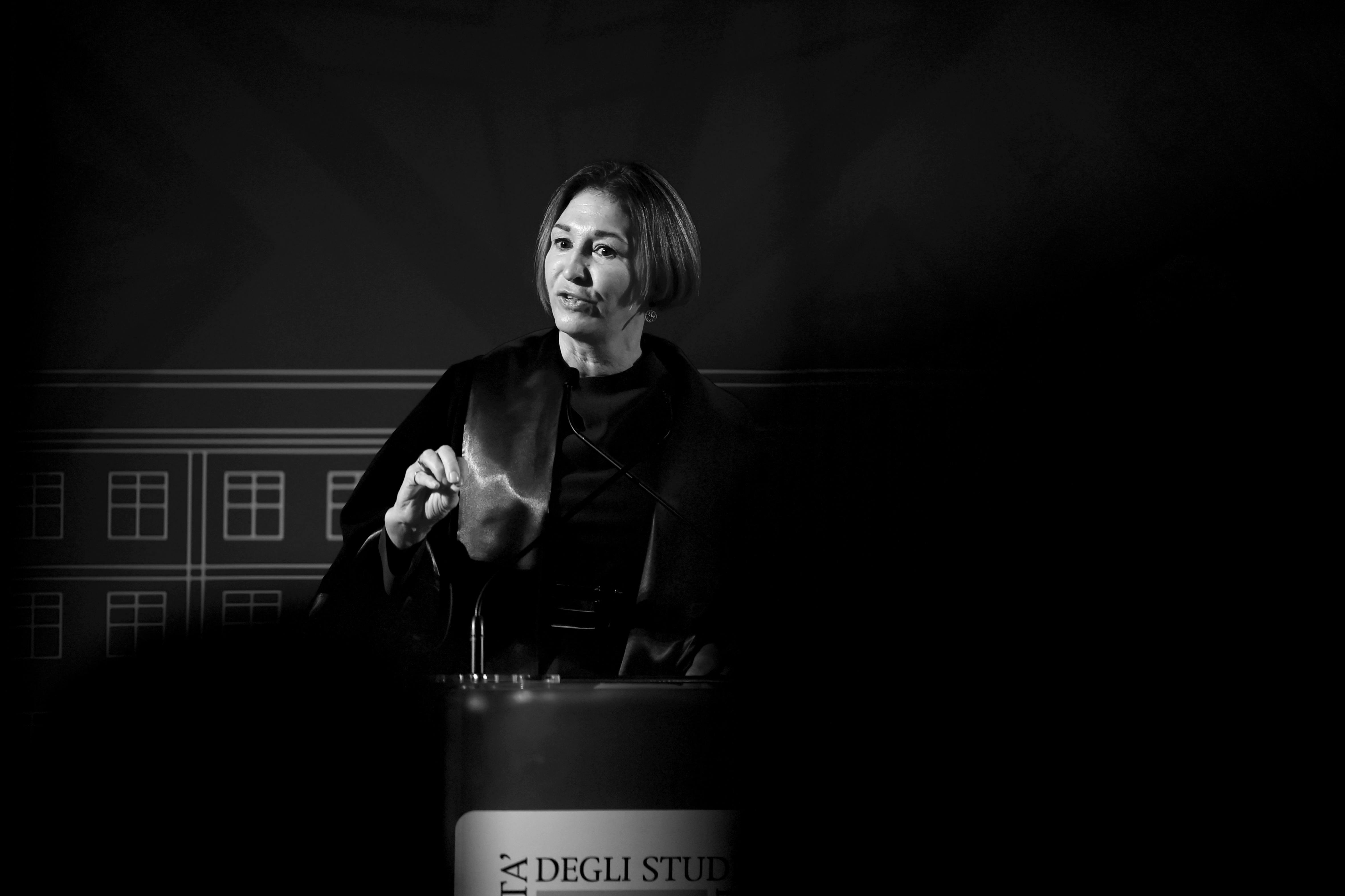 Anne-Marie Slaughter at a university in Milan, Italy, in 2019