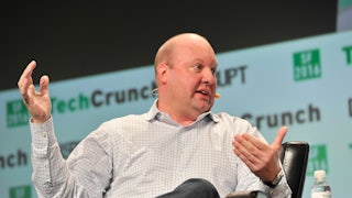 Marc Andreessen speaks onstage during TechCrunch Disrupt SF 2016.