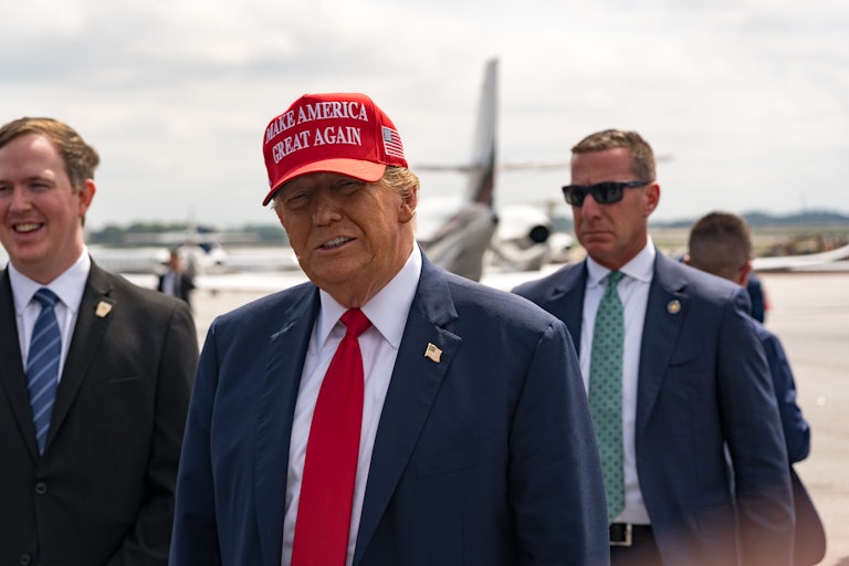 Trump at Atlanta's international airport