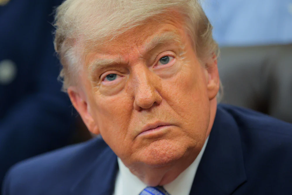 Donald Trump looking dazed