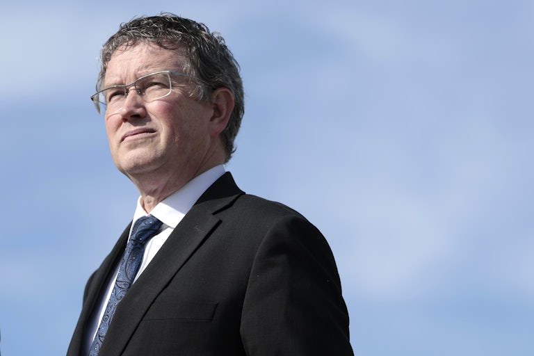 Thomas Massie looks up