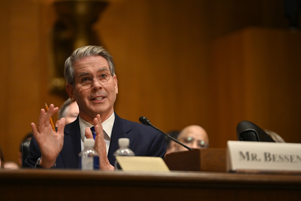 Scott Bessent, Donald Trump's nominee to be Treasury secretary, speaks during his Senate Finance Committee confirmation hearing.