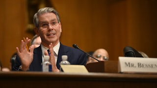 Scott Bessent, Donald Trump's nominee to be Treasury secretary, speaks during his Senate Finance Committee confirmation hearing.