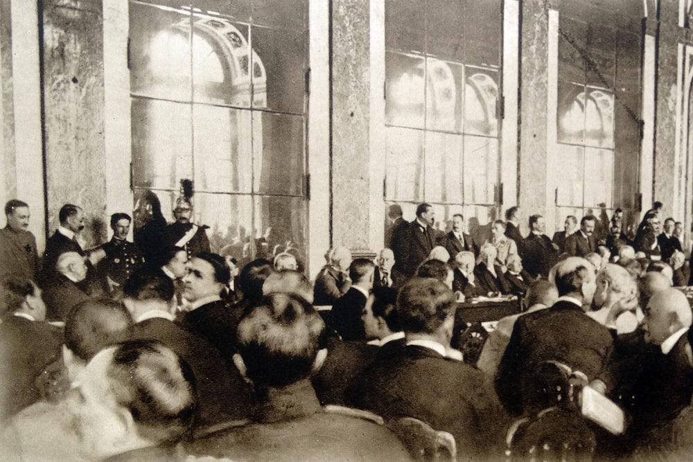 Treaty of Versailles is signed by Prime minister Clemenceau and American President Woodrow Wilson, June 1919.